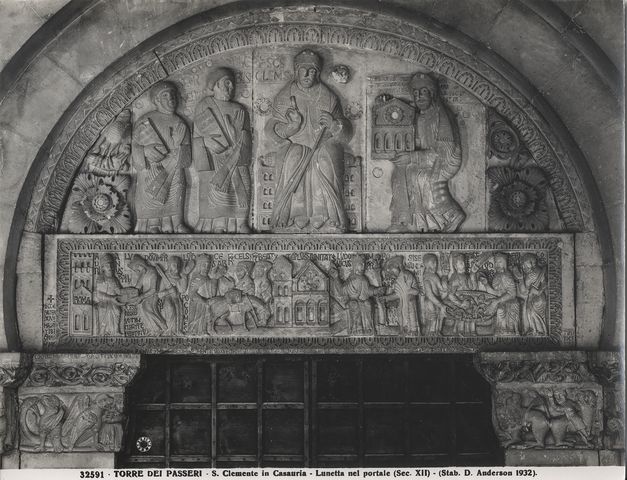 Anderson — Torre dei Passeri - S. Clemente in Casauria - Lunetta nel portale (Sec. XII) — particolare